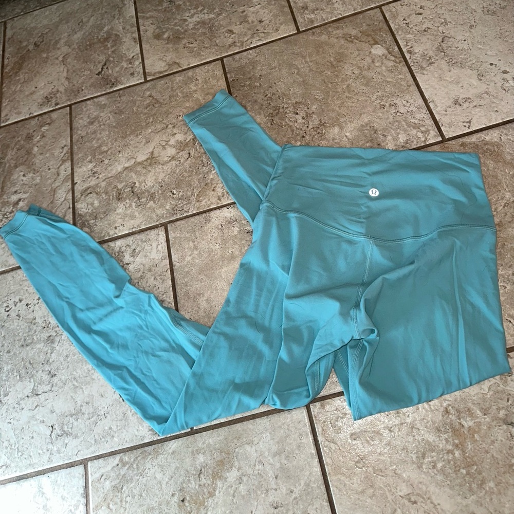 Lululemon Teal Align Leggings - Picture 2 of 6
